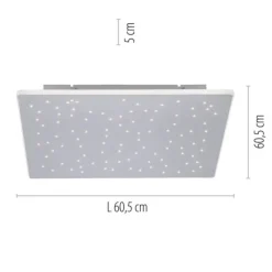 Paul Neuhaus, Q-NIGHTSKY, LED-Deckenleuchte, 60x60 cm, Smart Home