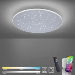 Paul Neuhaus, Q-NIGHTSKY, LED-Deckenleuchte, Ø 48,5 cm, Sternenhimmel, Smart Home