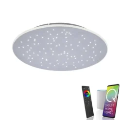 Paul Neuhaus, Q-NIGHTSKY, LED-Deckenleuchte, Ø 48,5 cm, Sternenhimmel, Smart Home