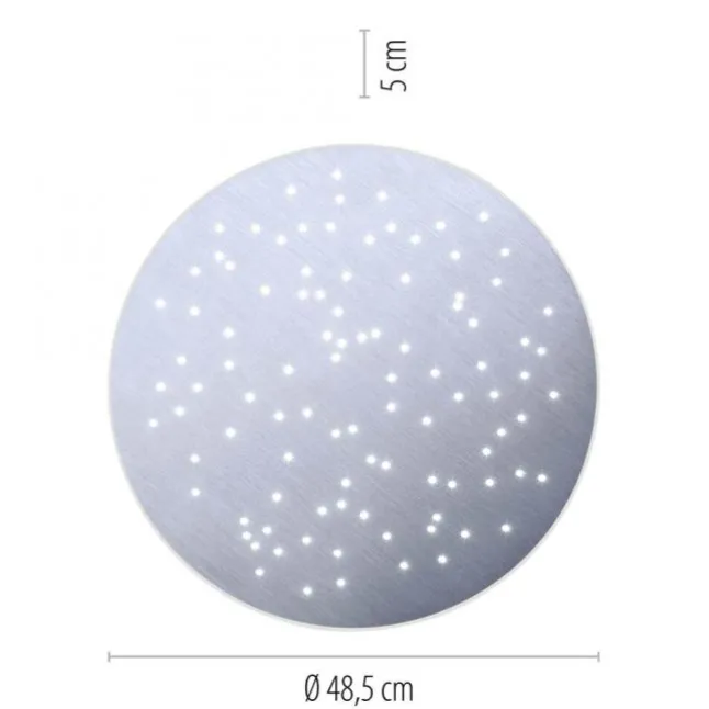 Paul Neuhaus, Q-NIGHTSKY, LED-Deckenleuchte, Ø 48,5 cm, Sternenhimmel, Smart Home