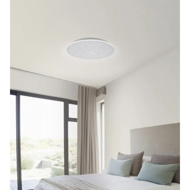Paul Neuhaus, Q-NIGHTSKY, LED-Deckenleuchte, Ø 48,5 cm, Sternenhimmel, Smart Home