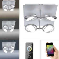 Paul Neuhaus, Q-ORBIT, LED-Deckenleuchte, 31x31cm, Smart Home, dimmbar (Auslauf)