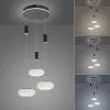 Paul Neuhaus Q Pendelleuchte Smart Home schwarz rund 3 flammig