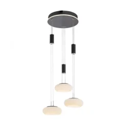 Paul Neuhaus Q Pendelleuchte Smart Home schwarz rund 3 flammig