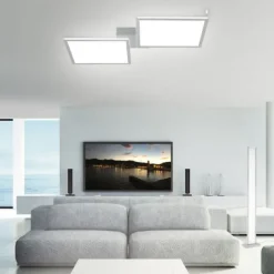 Paul Neuhaus, Q-ROSA, LED-Deckenleuchte, CCT, stahlfarben, Smart Home