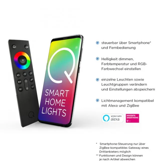 Paul Neuhaus, Q-SPIDER gebogenes Lichtprofil, Smart Home, dimmbar