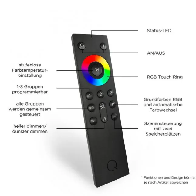 Paul Neuhaus, Q-SPIDER, Lichtprofil, dimmbar, Fernbedienung, Smart-Home