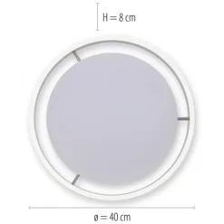 Paul Neuhaus, Q-VITO, LED-Deckenleuchte, Ø 40cm, stahlfarben, rund, Smart Home