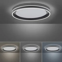 Paul Neuhaus, Q-VITO, LED-Deckenleuchte, anthrazit, Ø 59cm, rund, Smart Home