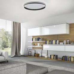 Paul Neuhaus, Q-VITO, LED-Deckenleuchte, anthrazit, Ø 59cm, rund, Smart Home