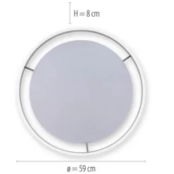 Paul Neuhaus, Q-VITO, LED-Deckenleuchte, anthrazit, Ø 59cm, rund, Smart Home