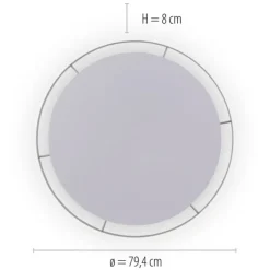 Paul Neuhaus, Q-VITO, LED-Deckenlampe, Ø 79cm, stahlfarben, rund, Smart Home