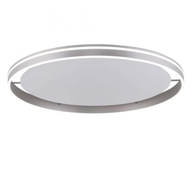 Paul Neuhaus, Q-VITO, LED-Deckenlampe, Ø 79cm, stahlfarben, rund, Smart Home