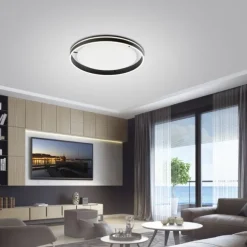 Paul Neuhaus,Q-VITO, LED-Deckenleuchte, anthrazit, Ø 79cm, rund, Smart Home