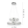 Paul Neuhaus Q VITO LED Hängelampe Smart Home silberfarbig rund doppel Ring Fernbedienung