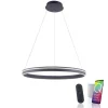 Paul Neuhaus, Q-VITO, LED-Pendellleuchte, anthrazit, Ø 79 cm, Smart Home