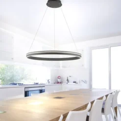 Paul Neuhaus, Q-VITO, LED-Pendellleuchte, anthrazit, Ø 79 cm, Smart Home
