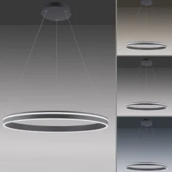 Paul Neuhaus, Q-VITO, LED-Pendellleuchte, anthrazit, Ø 79 cm, Smart Home