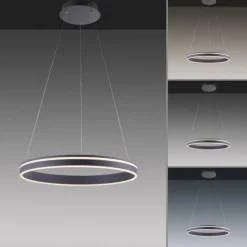 Paul Neuhaus, Q-VITO, LED-Pendelleuchte, anthrazit, Ø 59cm, dimmbar, Smart Home