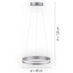 Paul Neuhaus, Q-VITO, LED-Pendelleuchte, Ringform, Ø 40cm, Smart Home