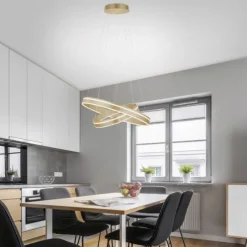 Paul Neuhaus Q VITO LED Pendelleuchte Smart Home messing matt rund doppel Ring Fernbedienung