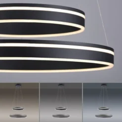 Paul Neuhaus Q VITO LED Pendellampe Smart Home anthrazit rund doppel Ring