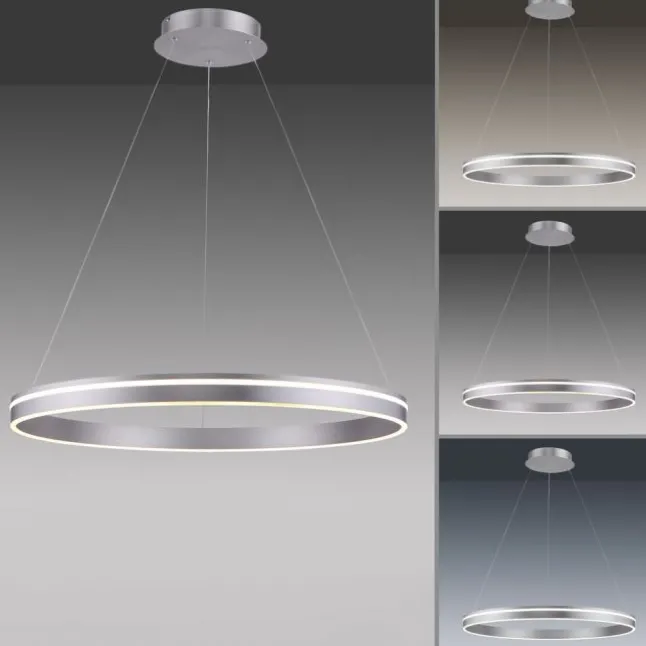 Paul Neuhaus, Q-VITO, LED-Pendelleuchte, Ø 79,4cm, silber, Smart Home