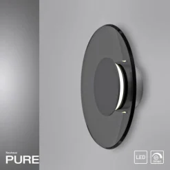 Paul Neuhaus Wandleuchte PURE Moon platin dimmbar Wohnzimmer Küche