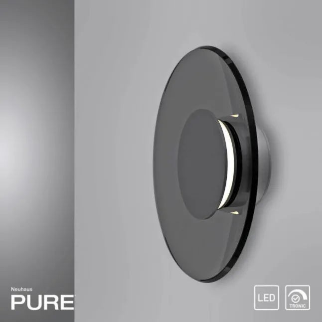 Paul Neuhaus Wandleuchte PURE Moon platin dimmbar Wohnzimmer Küche