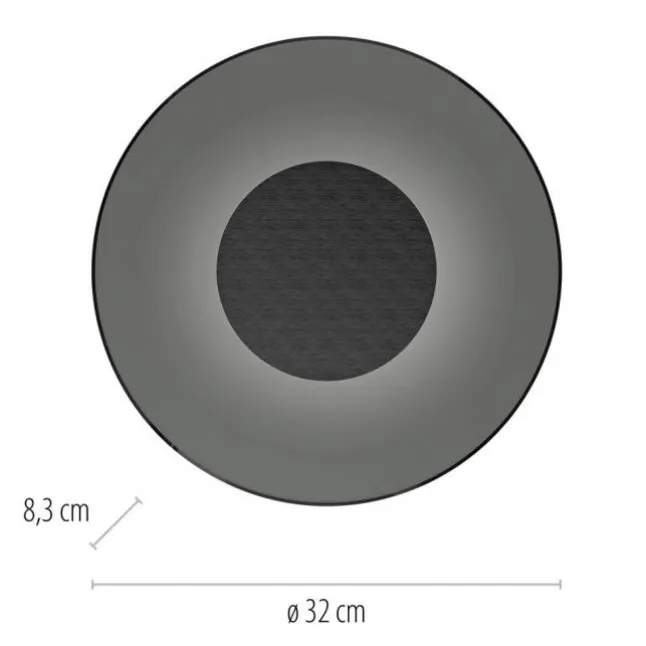 Paul Neuhaus Wandleuchte PURE Moon platin dimmbar Wohnzimmer Küche
