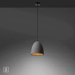 Pendelleuchte, betonfarben, E27, Schirm, Innenleuchte, IP20