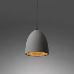 Pendelleuchte, betonfarben, E27, Schirm, Innenleuchte, IP20