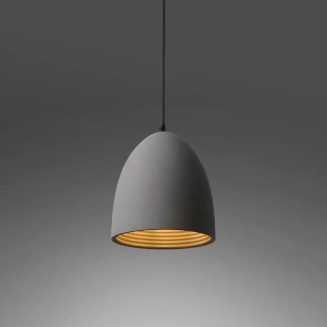 Pendelleuchte, betonfarben, E27, Schirm, Innenleuchte, IP20