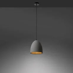 Pendelleuchte, betonfarben, E27, Schirm, Innenleuchte, IP20