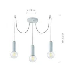 Pendelleuchte, Betonoptik, E27 Fassung, Industrial Stil, modernes Design