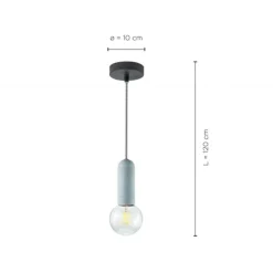 Pendelleuchte, Betonoptik, E27 Fassung, Industrial Stil, höhenverstellbar