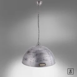Pendelleuchte, Eisen, halbrunder Leuchtschirm, E27, Ø 60cm, rustikal