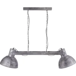 Pendelleuchte, Eisen,Industrial Stil, E27, 2flg., schwenkbar, Vintage