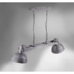 Pendelleuchte, Eisen,Industrial Stil, E27, 2flg., schwenkbar, Vintage