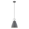 Pendelleuchte, grau, Ø 26,5cm, Retro-Stil, E27 Filament Leuchtmittel, Küche,