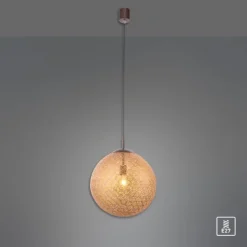 Pendelleuchte, Kugelform, Ø 40cm, goldfarben, brüniert, E27