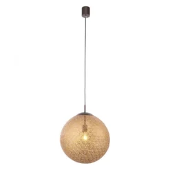 Pendelleuchte, Kugelform, Ø 40cm, goldfarben, brüniert, E27