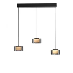Pendelleuchte LED RIKA 3 flammig schwarz Comfort Lift Simply Dim