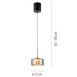 Pendelleuchte LED RIKA 1 flammig schwarz Comfort Lift Simply Dim