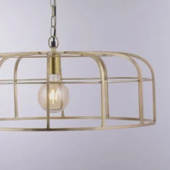 Pendelleuchte, messing-matt, E27 Fassung, schicker Retrolook