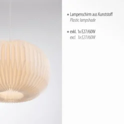 Pendelleuchte mit weißem Schirm zeitlos skandinavischer Stil