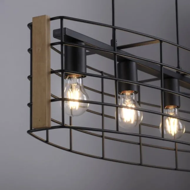 Pendelleuchte,modern schwarz, 4-flammig