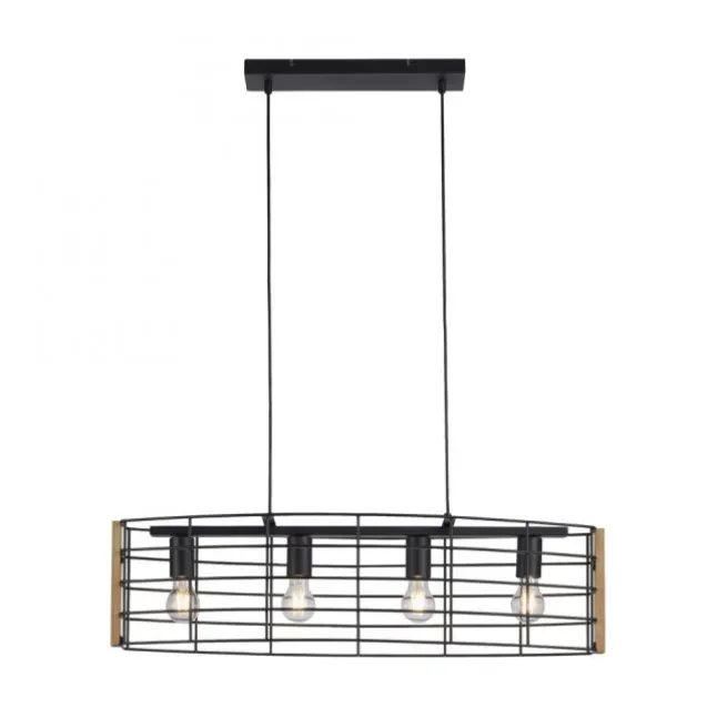 Pendelleuchte,modern schwarz, 4-flammig