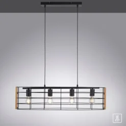Pendelleuchte,modern schwarz, 4-flammig