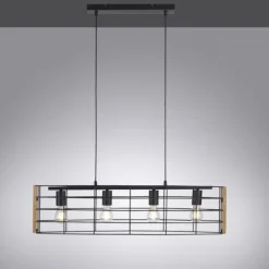 Pendelleuchte,modern schwarz, 4-flammig